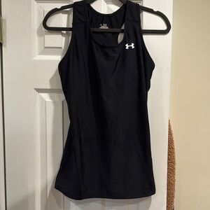 Under Armour Black Sleeveless Fitted Heat Gear Tank Top